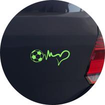 Adesivo de Carro Amor por Futebol na Veia - Cor Verde