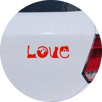 Adesivo de Carro Amor Por Gatos Love - Cor Preto