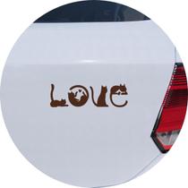 Adesivo de Carro Amor Por Gatos Love - Cor Preto