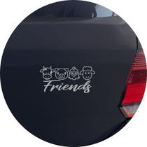 Adesivo de Carro Animais amigos Seja Vegano - Cor Prata