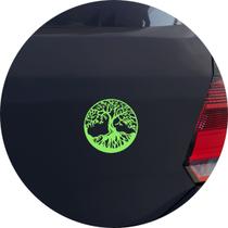 Adesivo de Carro Árvore Da Vida Celta - Cor Verde Claro