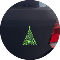Adesivo de Carro Árvore de Natal Decorada - Melhor Adesivo