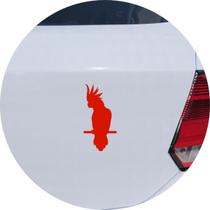 Adesivo de Carro Ave Cacatua Catatua - Cor Vermelho