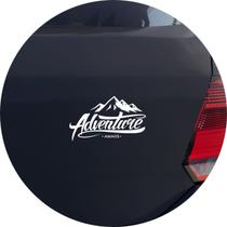 Adesivo de Carro Aventureiro a Aventura te Espera - Cor Branco