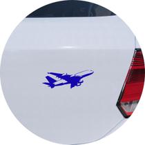 Adesivo de Carro Avião Airbus decolando - Cor Azul - Melhor Adesivo