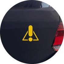 Adesivo de Carro Aviso Exclamação Alerta - Cor Marrom