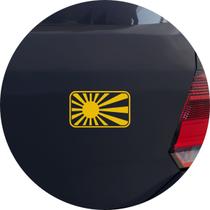 Adesivo de Carro Bandeira Japão Sol Nascente - Cor Amarelo