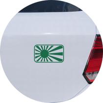 Adesivo de Carro Bandeira Japão Sol Nascente - Cor Verde