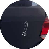 Adesivo de Carro Berimbau Instrumento de Capoeira - Cor Prata