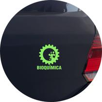 Adesivo de Carro Bioquímica Curso Profissão - Cor Verde Claro