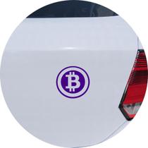 Adesivo de Carro Bitcoin Cryptomoeda - Cor Roxo - Melhor Adesivo