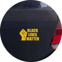 Adesivo de Carro Black Lives Matter - Cor Amarelo