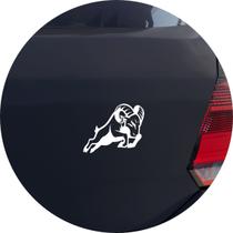 Adesivo de Carro Bode Atacando - Cor Branco