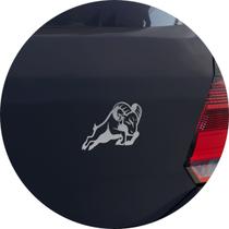 Adesivo de Carro Bode Atacando - Cor Prata