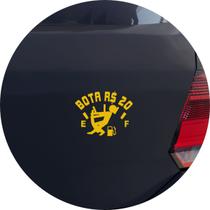 Adesivo de Carro Bota R20,00 Vinte Reais - Cor Amarelo