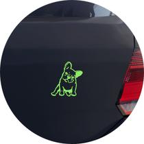 Adesivo de Carro Bulldog Francês - Cor Verde Claro