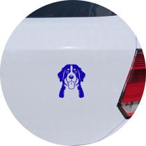 Adesivo de Carro Cachorro Bernese Retrato - Cor Azul