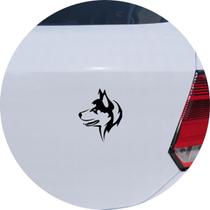 Adesivo de Carro Cachorro Husky Siberiano - Cor Branco
