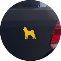 Adesivo de Carro Cachorro Raça Akita - Cor Amarelo