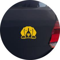 Adesivo de Carro Cachorro Raça Beagle Espiando - Cor Verde Claro