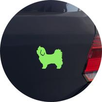 Adesivo de Carro Cachorro Raça Maltês - Cor Verde Claro