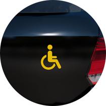 Adesivo de Carro Cadeirante Deficiente Físico - Cor Amarelo