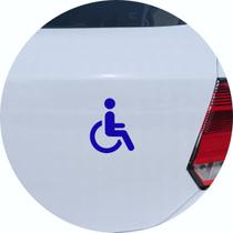 Adesivo de Carro Cadeirante Deficiente Físico - Cor Azul - Melhor Adesivo