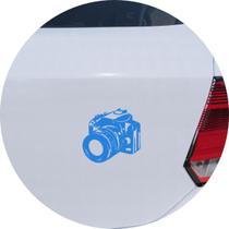 Adesivo de Carro Câmera Fotográfica Profissional - Cor Azul Claro