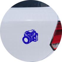 Adesivo de Carro Câmera Fotográfica Profissional - Cor Azul