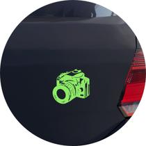 Adesivo de Carro Câmera Fotográfica Profissional - Cor Verde Claro