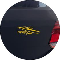 Adesivo de Carro Canoa Oc1 Outrigger - Cor Amarelo