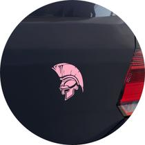 Adesivo de Carro Capacete Exército Romano - Cor Rosa Claro