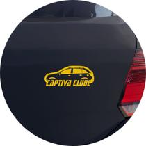 Adesivo de Carro Captiva Clube - Cor Amarelo