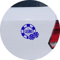 Adesivo de Carro Cassino Jogos - Cor Azul