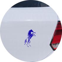 Adesivo de Carro Cavalo Tribal em Pé Patas Traseiras - Cor Azul
