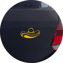 Adesivo de Carro Chapéu Sombreiro Mexicano - Cor Amarelo