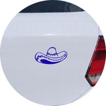 Adesivo de Carro Chapéu Sombreiro Mexicano - Cor Azul