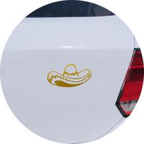 Adesivo de Carro Chapéu Sombreiro Mexicano - Cor Dourado