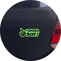 Adesivo de Carro Chora Boy! Choraboy "Dedo do Meio" - Cor Verde Claro - Melhor Adesivo