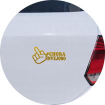 Adesivo de Carro Chora Invejoso Dedo - Cor Dourado