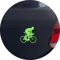 Adesivo de Carro Ciclista em Bike Speed - Cor Amarelo