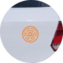 Adesivo de Carro Circulo De Hécate Símbolo Wicca - Cor Laranja