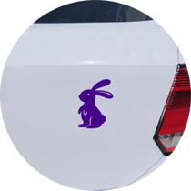 Adesivo de Carro Coelho Bunny em Pé - Cor Roxo - Melhor Adesivo