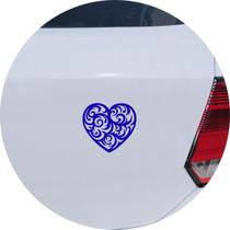 Adesivo de Carro Coração Heart Tribal - Cor Azul