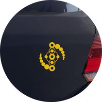 Adesivo de Carro Crop Circle Extra Terrestre - Cor Amarelo