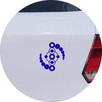 Adesivo de Carro Crop Circle Extra Terrestre - Cor Azul