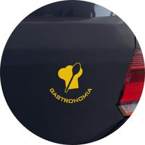 Adesivo de Carro Curso Gastronomia - Cor Amarelo