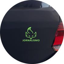 Adesivo de Carro Curso Jornalismo - Cor Dourado