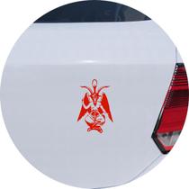 Adesivo de Carro Demônio Baphomet - Cor Vermelho