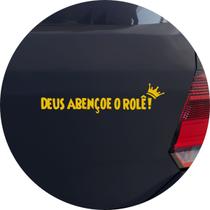 Adesivo de Carro Deus Abençoe o Rolê! - Cor Amarelo